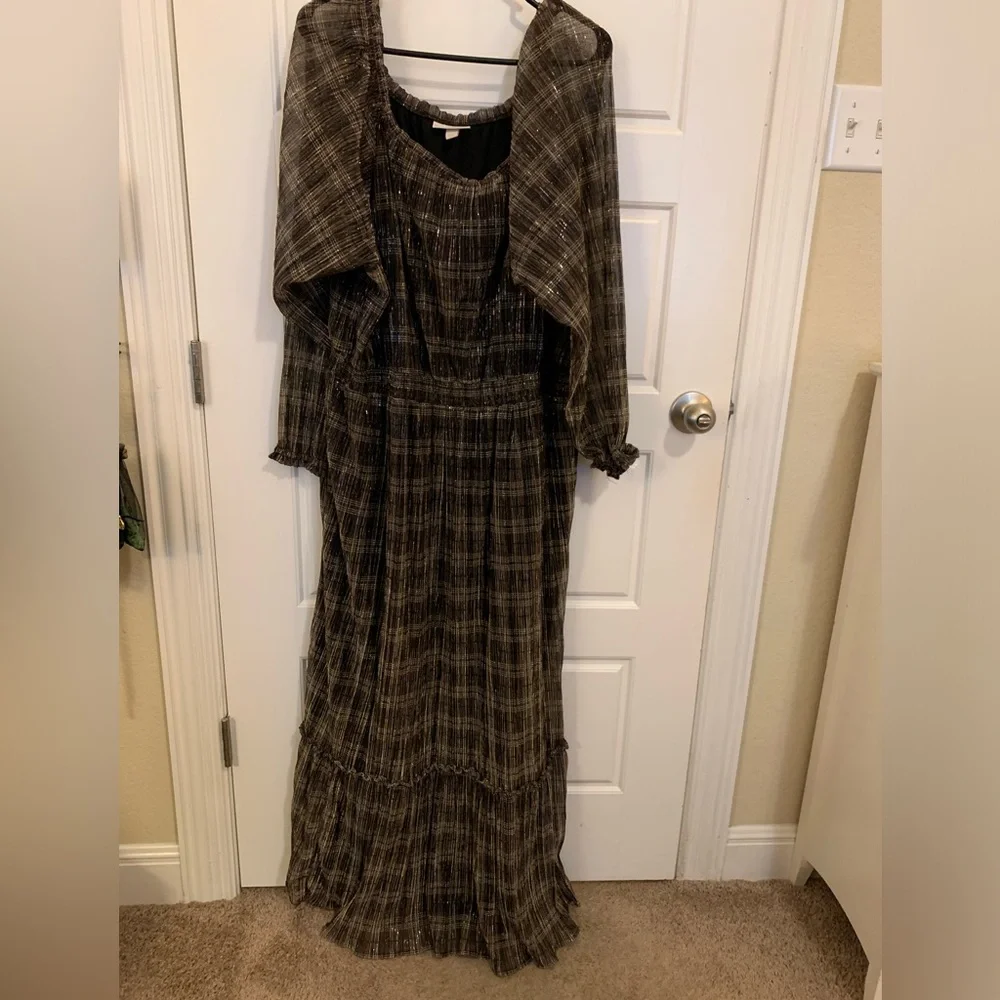 1X shimmery sparkly holiday dress plus size - Picture 8 of 14